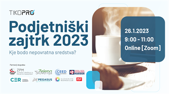 Save the date: Tiko Pro Podjetniški zajtrk 2023