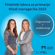 Naši direktorici Kristina in Martina sta nominirani za prestižno priznanje Mladi manager/ka leta 2023